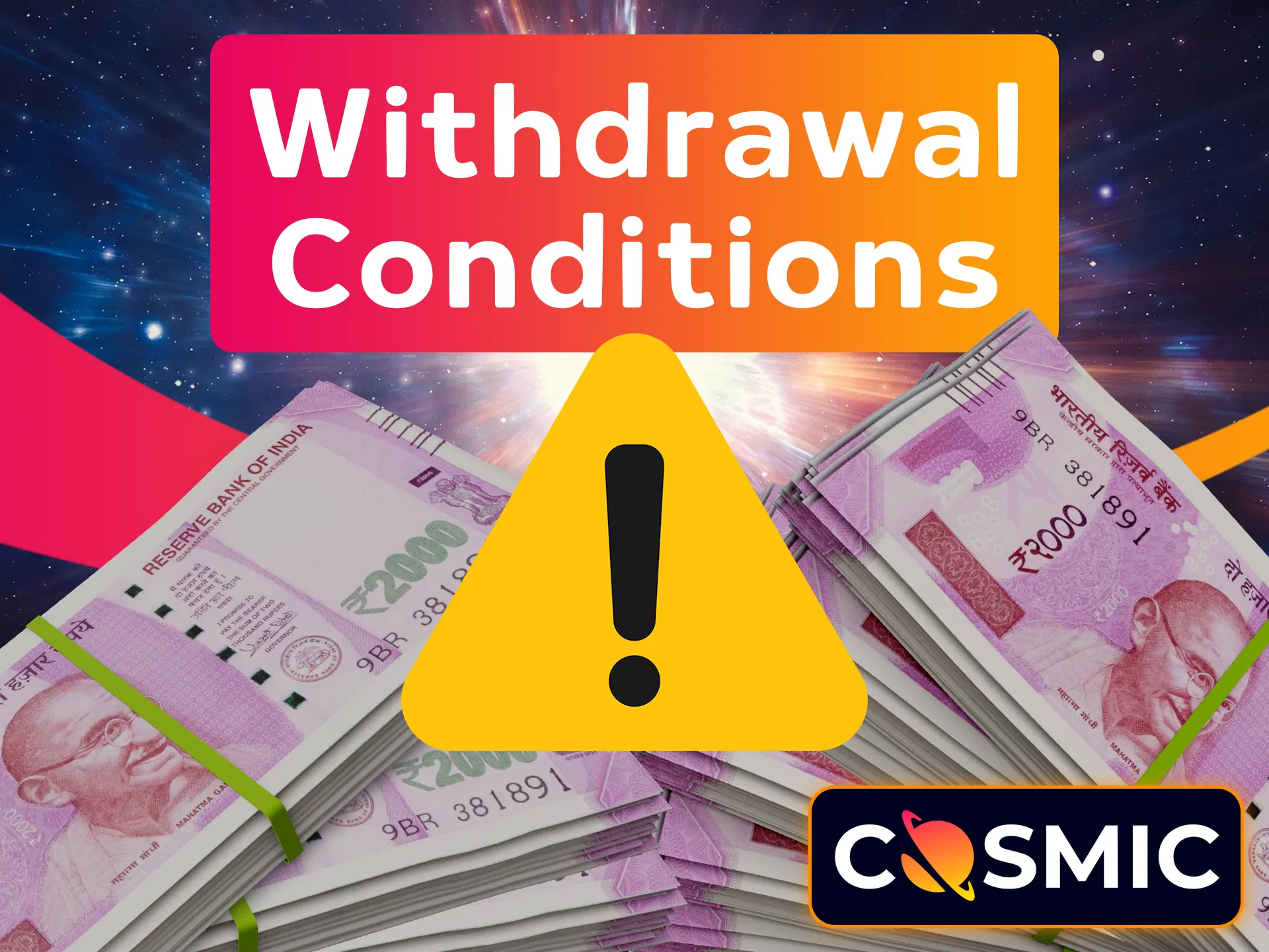 Read Cosmicslot special withdraw terms before making it.